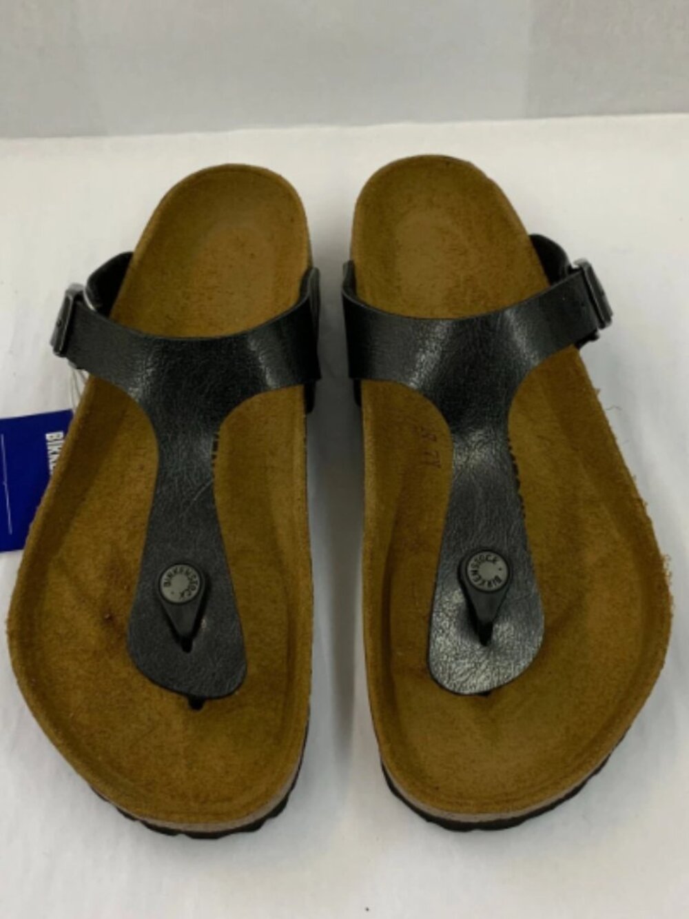 Birkenstock Gizeh Graceful Licorice Birkibuc Regular Width Sandals